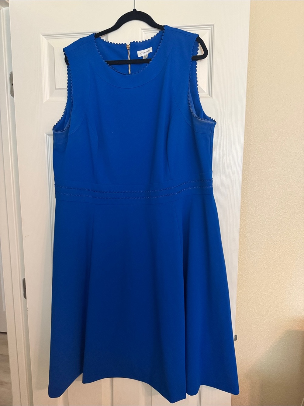 Calvin Klein Royal Blue Sleeveless Midi Dress